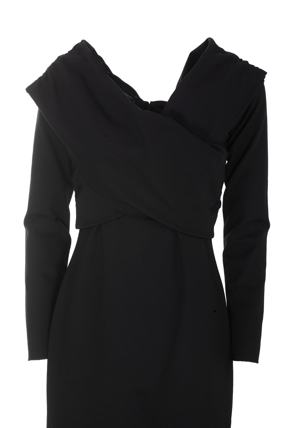 shop EMPORIO ARMANI  Abito: Emporio Armani abito longuette con scollo incrociato in tessuto punto Milano.
Ampio scollo a V con dettaglio incrociato.
Chiusura con zip invisibile sul retro.
Composizione: 77% Viscosa 17% Poliammide 6% Elastan.
Punto Milano.
Maniche lunghe.
Fabbricato in Bulgaria.. 6R2A8D 2JFAZ-0999 number 834564
